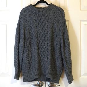 H&M Oversized Sweater (Size: Medium; Color: Gray)